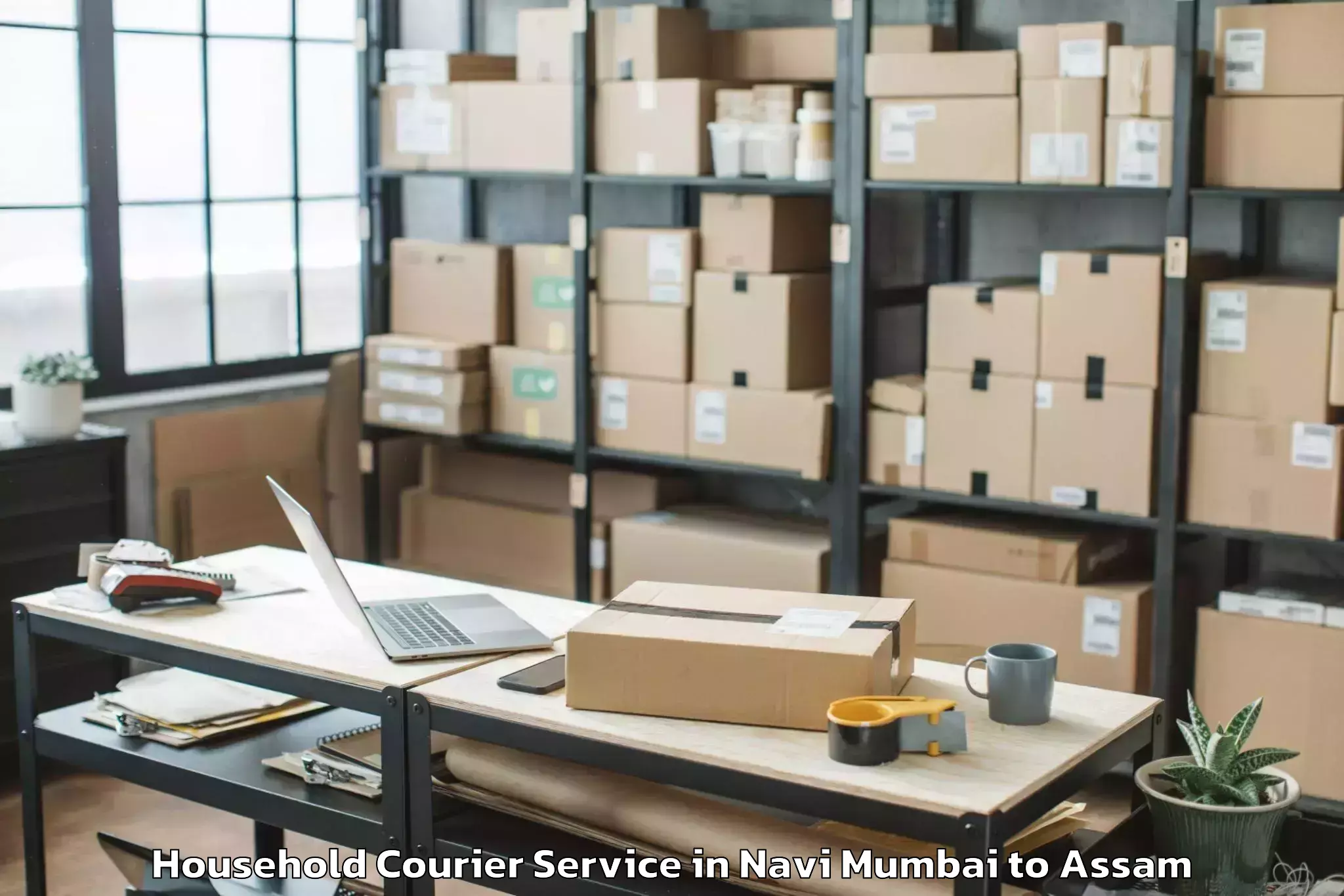 Professional Navi Mumbai to Dispur Household Courier